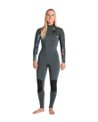 The C-Skins Womens NuWave Solace 3/2mm Chest Zip Wetsuit in Forest Green & Forest Green X