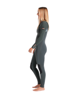 The C-Skins Womens NuWave Solace 3/2mm Chest Zip Wetsuit in Forest Green & Forest Green X