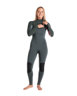 The C-Skins Womens NuWave Solace 3/2mm Chest Zip Wetsuit in Forest Green & Forest Green X