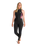 The C-Skins Womens NuWave Solace Lite 2/2mm Front Zip Long Jane Wetsuit in Black & Tropical