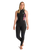 The C-Skins Womens NuWave Solace Lite 2/2mm Front Zip Long Jane Wetsuit in Black & Tropical