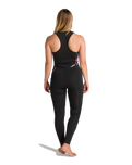 The C-Skins Womens NuWave Solace Lite 2/2mm Front Zip Long Jane Wetsuit in Black & Tropical