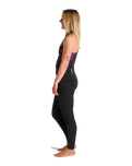 The C-Skins Womens NuWave Solace Lite 2/2mm Front Zip Long Jane Wetsuit in Black & Tropical