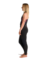 The C-Skins Womens NuWave Solace Lite 2/2mm Front Zip Long Jane Wetsuit in Black & Tropical