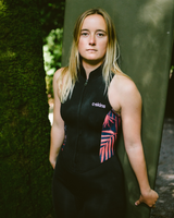 The C-Skins Womens NuWave Solace Lite 2/2mm Front Zip Long Jane Wetsuit in Black & Tropical