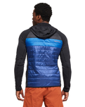 The Cotopaxi Mens Capa Hybrid Insulated Hooded Jacket in Black & Maritime