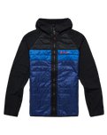 The Cotopaxi Mens Capa Hybrid Insulated Hooded Jacket in Black & Maritime
