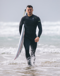 NuWave ReWired 4/3mm Chest Zip Wetsuit in Meteor, Black & Lime
