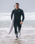 NuWave ReWired 4/3mm Chest Zip Wetsuit in Meteor, Black & Lime