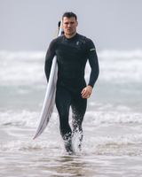 NuWave ReWired 4/3mm Chest Zip Wetsuit in Meteor, Black & Lime