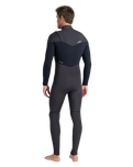 NuWave ReWired 4/3mm Chest Zip Wetsuit in Meteor, Black & Lime
