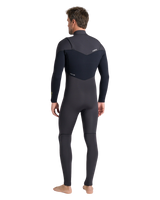 NuWave ReWired 4/3mm Chest Zip Wetsuit in Meteor, Black & Lime
