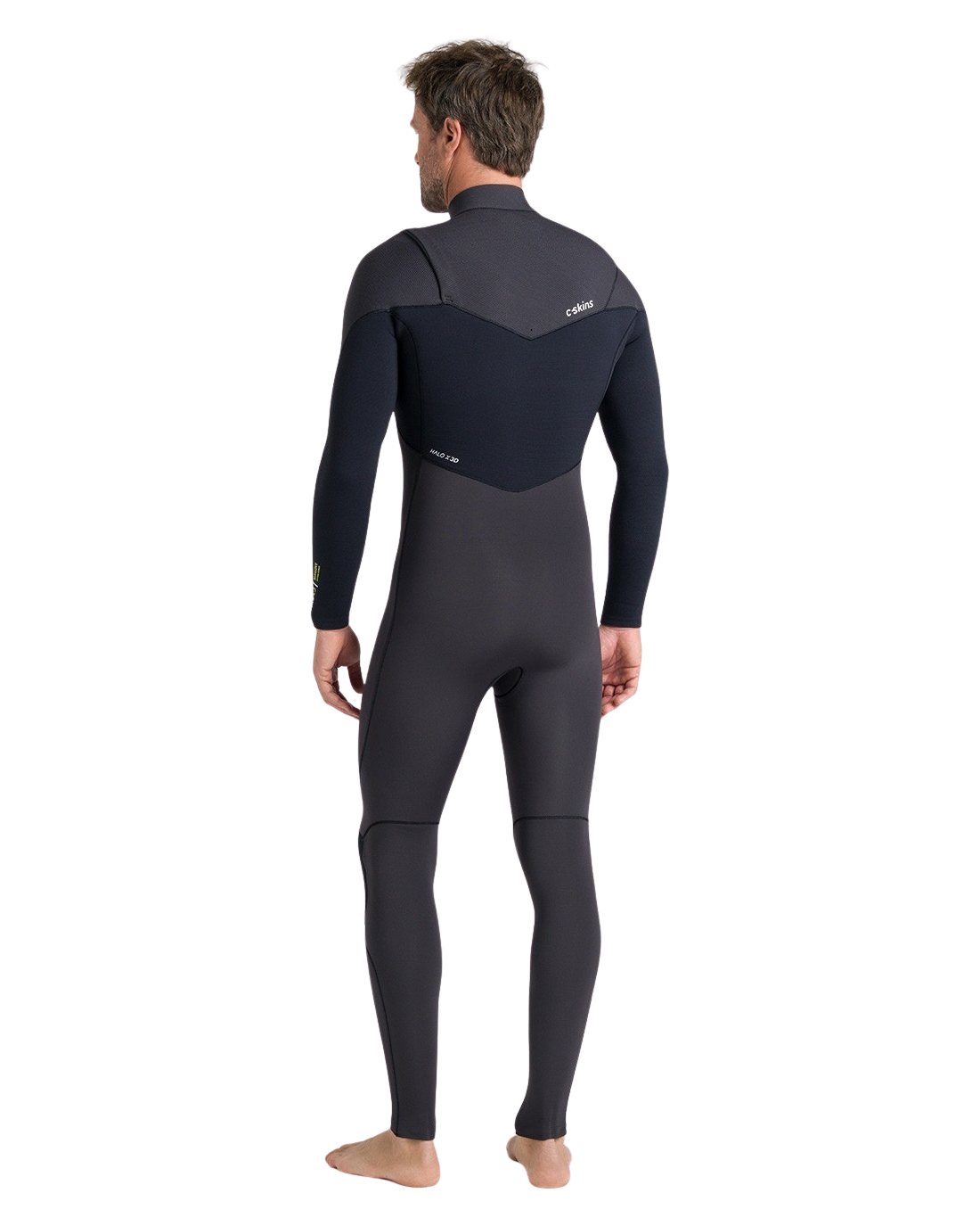 NuWave ReWired 4/3mm Chest Zip Wetsuit in Meteor, Black & Lime