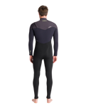 NuWave ReWired 4/3mm Chest Zip Wetsuit in Meteor, Black & Lime