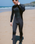 NuWave ReWired 4/3mm Chest Zip Wetsuit in Meteor, Black & Lime