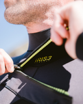 NuWave ReWired 5/4mm Chest Zip Wetsuit in Meteor, Black & Lime