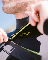 NuWave ReWired 5/4mm Chest Zip Wetsuit in Meteor, Black & Lime