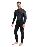 NuWave ReWired 5/4mm Chest Zip Wetsuit in Meteor, Black & Lime