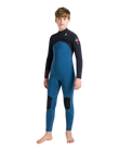 Boys NuWave Session 5/4mm Chest Zip Wetsuit in Legion Blue, Black & Red