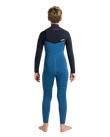 Boys NuWave Session 5/4mm Chest Zip Wetsuit in Legion Blue, Black & Red