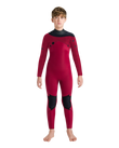Boys NuWave Session 5/4mm Chest Zip Wetsuit in Legion Blue, Black & Red