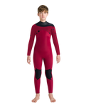 Boys NuWave Session 5/4mm Chest Zip Wetsuit in Legion Blue, Black & Red