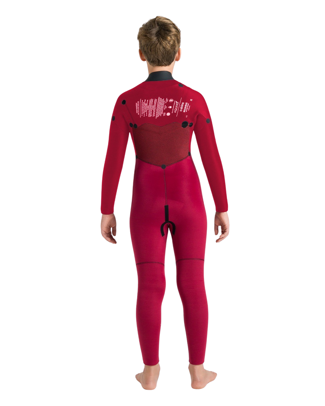 Boys NuWave Session 5/4mm Chest Zip Wetsuit in Legion Blue, Black & Red