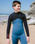 Boys NuWave Session 5/4mm Chest Zip Wetsuit in Legion Blue, Black & Red