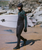 Boys NuWave Session 5/4mm Hooded Chest Zip Wetsuit in Meteor, Forest Green & Red
