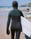 Boys NuWave Session 5/4mm Hooded Chest Zip Wetsuit in Meteor, Forest Green & Red