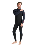 NuWave Session 5/4/3mm Chest Zip Wetsuit in Black, Black & Red