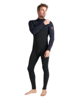 NuWave Session 5/4/3mm Chest Zip Wetsuit in Black, Black & Red