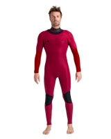 NuWave Session 5/4/3mm Chest Zip Wetsuit in Black, Black & Red