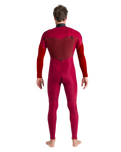 NuWave Session 5/4/3mm Chest Zip Wetsuit in Black, Black & Red