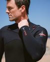 NuWave Session 5/4/3mm Chest Zip Wetsuit in Black, Black & Red