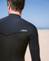 NuWave Session 5/4/3mm Chest Zip Wetsuit in Black, Black & Red