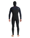 NuWave Session 5/4/3mm Hooded Chest Zip Wetsuit in Black, Black & Red