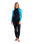 The C-Skins Womens Surflite 3/2mm Back Zip Wetsuit in Black, Bright Cyan & Azure