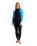 The C-Skins Womens Surflite 3/2mm Back Zip Wetsuit in Black, Bright Cyan & Azure