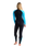 The C-Skins Womens Surflite 3/2mm Back Zip Wetsuit in Black, Bright Cyan & Azure