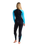 The C-Skins Womens Surflite 3/2mm Back Zip Wetsuit in Black, Bright Cyan & Azure