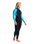 The C-Skins Womens Surflite 3/2mm Back Zip Wetsuit in Black, Bright Cyan & Azure