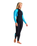 The C-Skins Womens Surflite 3/2mm Back Zip Wetsuit in Black, Bright Cyan & Azure