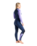 The C-Skins Womens Surflite 3/2mm Back Zip Wetsuit in Bluestone, Lilac & White