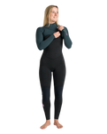 NuWave Solace 5/4/3mm Chest Zip Wetsuit in Black, Forest Green & Mulberry