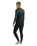 NuWave Solace 5/4/3mm Chest Zip Wetsuit in Black, Forest Green & Mulberry