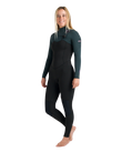NuWave Solace 5/4/3mm Chest Zip Wetsuit in Black, Forest Green & Mulberry