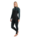 NuWave Solace 5/4/3mm Chest Zip Wetsuit in Black, Forest Green & Mulberry