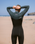 NuWave Solace 5/4/3mm Chest Zip Wetsuit in Black, Forest Green & Mulberry