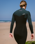 NuWave Solace 5/4/3mm Chest Zip Wetsuit in Black, Forest Green & Mulberry